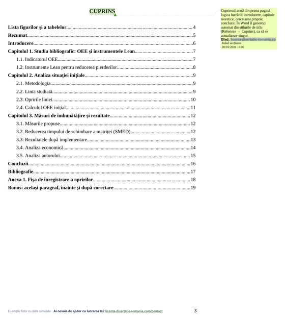 Pagină de exemplu pentru ghidul: Proiectul de diplomă
