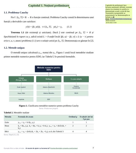 Pagina 7: Capitolul 1. Noțiuni preliminare, din exemplul de lucrare de licență la Matematică